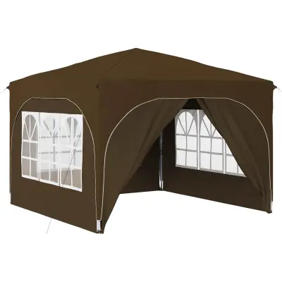 vidaXL Zložljivi šotor za zabave 290 x 290 x 245 cm Taupe