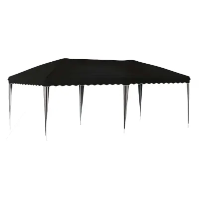 vidaXL Zložljivi šotor za zabave 575 x 290 x 245 cm Črna