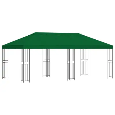 vidaXL Paviljon s stenami 6 x 3 m Zelena Poliester in jeklo 190