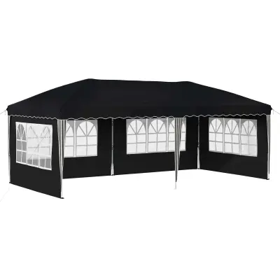 vidaXL Zložljivi šotor za zabave 575 x 289 x 245 cm Antracit