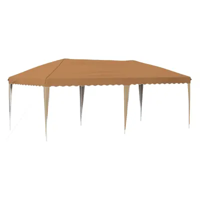 vidaXL Zložljivi šotor za zabave 575 x 290 x 245 cm Bež