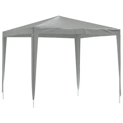 vidaXL Zabavni šotor 250 x 250 x 240 cm Svetlo siva PE in jeklo