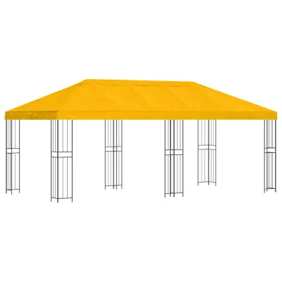 vidaXL Paviljon s stenami 6 x 3 m Rumena Poliester in jeklo 190