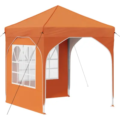 vidaXL Zložljivi šotor za zabave 192 x 192 x 245 cm Oranžna