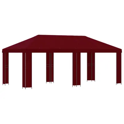 vidaXL Vrtna paviljon 6 x 3 m Burgundija Poliester in jeklo 190