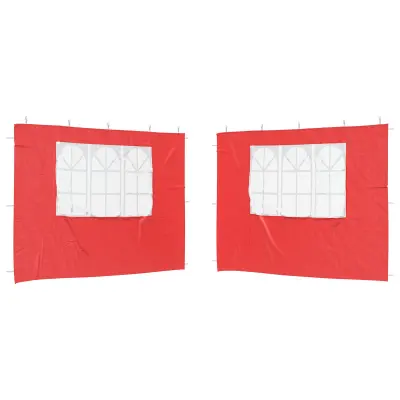 vidaXL Stranska stena zabavnega šotora 2 pcs 300 x 195 cm Rdeča