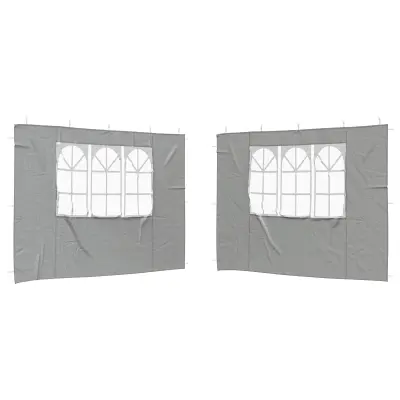 vidaXL Stranska stena zabavnega šotora 2 pcs 300 x 195 cm Svetlo siva