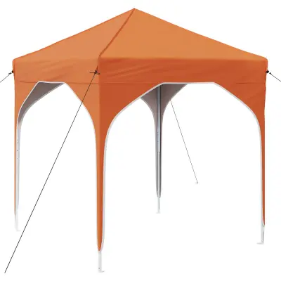 vidaXL Zložljivi šotor za zabave 194 x 194 x 245 cm Oranžna