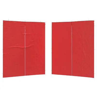 vidaXL Stranska stena zabavnega šotora 2 pcs Rdeča 200 x 195 cm