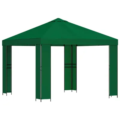 vidaXL Paviljon 3 x 3 m Zelena Poliester in jeklo 190