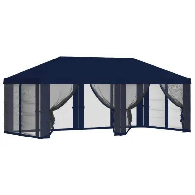 vidaXL Pokrov za gazebo s stranskimi stenami 6 x 3 m Modra Poliester