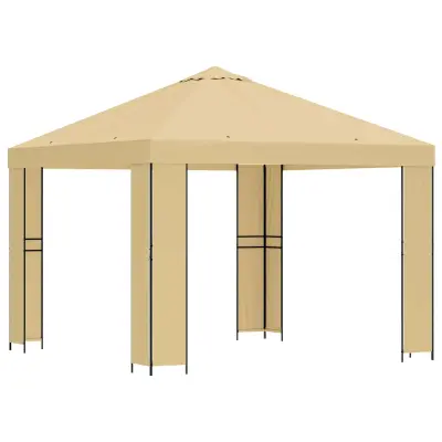 vidaXL Paviljon 3 x 3 m Krem Poliester in jeklo 190