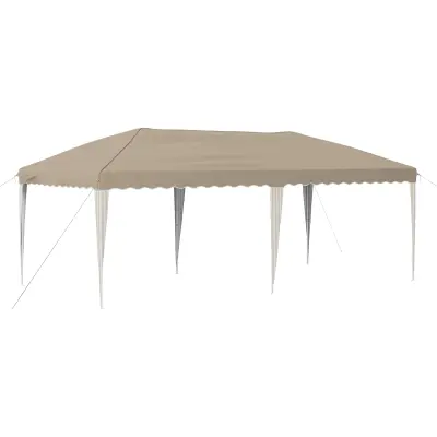 vidaXL Zložljivi šotor za zabave 575 x 290 x 245 cm Krem