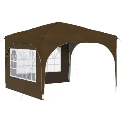 vidaXL Zložljivi šotor za zabave 290 x 290 x 245 cm Taupe