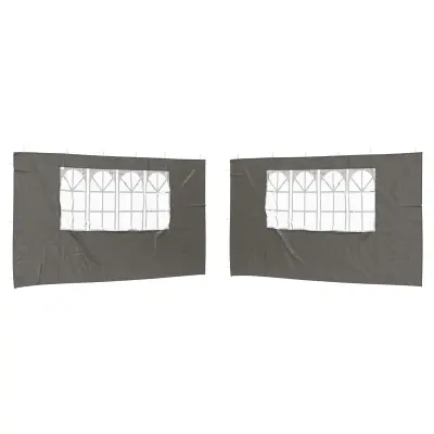 vidaXL Stranska stena zabavnega šotora 2 pcs 400 x 195 cm Antracit