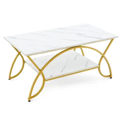 Dvonadstropna mizica za kavo 100 x 50 x 45 cm