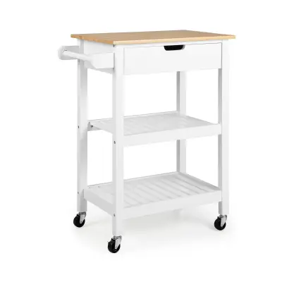 Kuhinjski voziček s predalom in bambusovim vrhom Kuhinjski otok