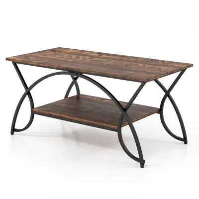 Dvonadstropna mizica za kavo 100 x 50 x 45 cm