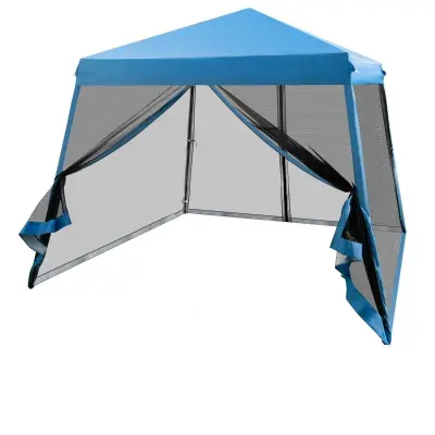 Vrtni šotor Paviljon z mrežo proti komarjem 300 x 300 x 237-255 cm
