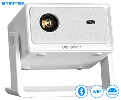 BYINTEK VEVSHAO A16 prenosni LED projektor, Android, Dual WIFI, Bluetooth, 400 ANSI lumnov, zvočnik, samodejni fokus, deljenje zaslona, max 4K UHD