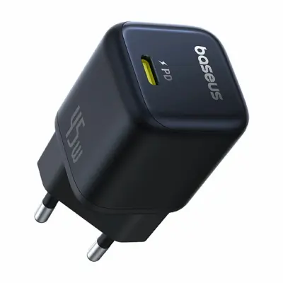 Baseus polnilec 45W USB TipC QC PD kozmik črna PicoGo