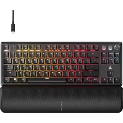 Tipkovnica CORSAIR K70 PRO TKL High-Performance Hall Effect, črna