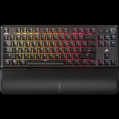 Gaming tipkovnica CORSAIR K70 CORE TKL WIRELESS RGB, mehanična, črna