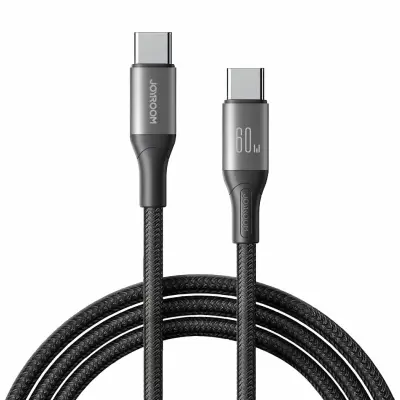 Joyroom kabel USB C-C 1m 60W črn pleten S-A28