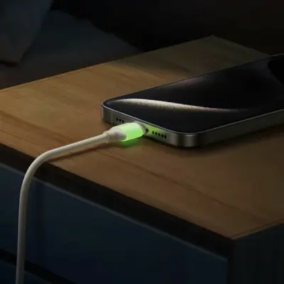 Joyroom kabel TipC/Lightning 2m 30W bež silikonski luminescent S-A53