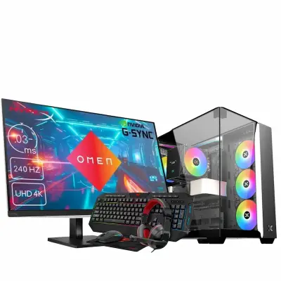 Gaming računalniški komplet DAIMYO A87F RTX57, Ryzen 7 8700F, RTX 5070, 32GB RAM, 1TB SSD, 32" 1440p + Oprema, W11P