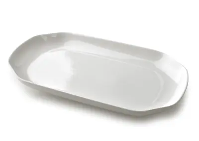 Servirni pladenj Porcelan Basic BASIC 30x17x3 cm Bela 1 kos