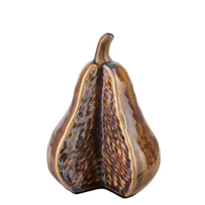 Dekorativna figura keramika Saggio Pear 12x11x16 cm glazirana 1 kos