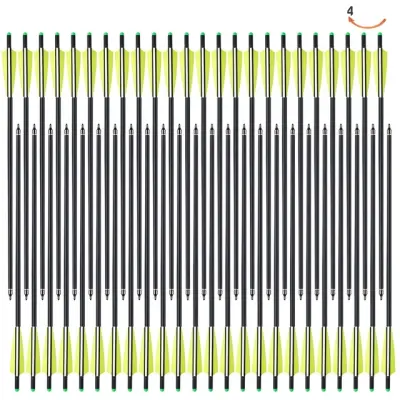 Ogljikovi puščice, mešani ogljikovi materiali, odstranljiv puščični vrh, 48kos 20palčni rumen