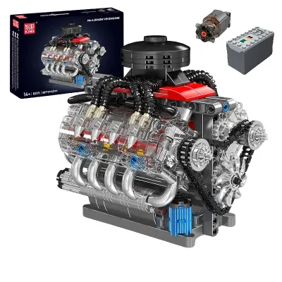 Mould King V8 motorni blok set, za starost 14+, CE certificirano, originalna embalaža