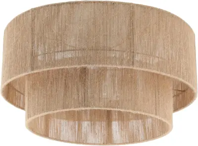 NETTLIFE stropna svetilka iz naravne jute Ø40 cm, boho vintage rustikalni slog, Cartridge E27, za dnevno sobo, spalnico, kuhinjo, hodnik