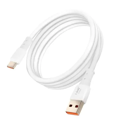 LinQ, Kabel USB v USB C, hitro polnjenje, 5 A, sinhronizacija, dolžina 1,2 m, Bela