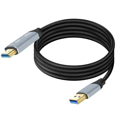 LinQ, Video kabel HDMI na USB-A, ločljivost Full HD 1080p 1,8m, Črna