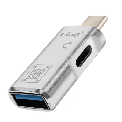 LinQ, Hitri prenos podatkov OTG USB in adapter USB C na USB C, Srebrna