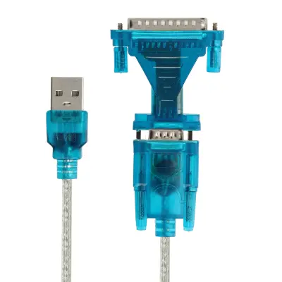 LinQ, USB 2.0 na DB25 in DB9 adapter, Svetlo modra