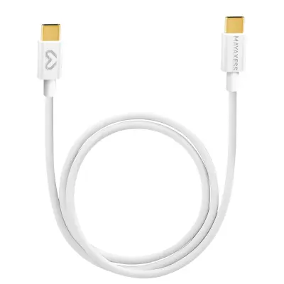 Mayaxess, 1m USB-C polnilni kabel za Samsung Galaxy S25 FE, Bela