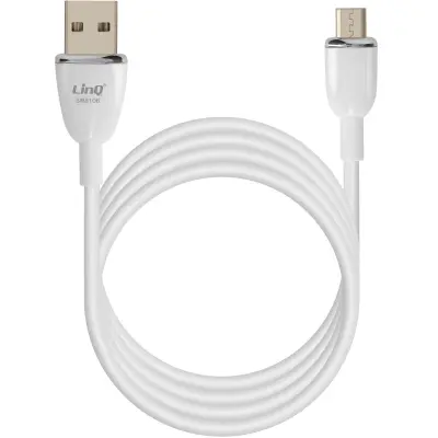 LinQ, Kabel USB na mikro-USB, hitro polnjenje, 3 A, sinhronizacija 1,2 m, Bela