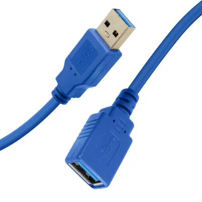 LinQ, USB 3.0 podaljšek kabla 5Gb/s Sinhronizacija Dolžina 1,5m, Modra