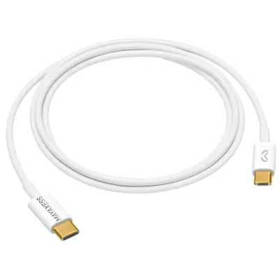 Mayaxess, USB-C polnilni kabel za Galaxy S25 Edge 1m, Bela