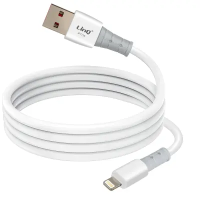 LinQ, USB na Lightning kabel 3A za hitro polnjenje za iPhone in iPad 1,2 m, Bela