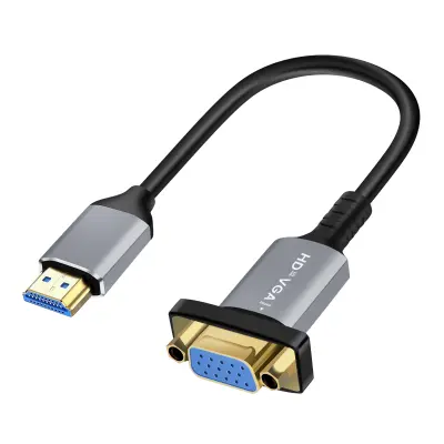LinQ, Video kabel HDMI moški na VGA ženski 1080p 20cm, Črna
