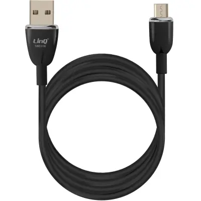 LinQ, Kabel USB na mikro-USB, hitro polnjenje, 3 A, sinhronizacija 1,2 m, Črna
