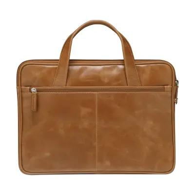 DBRAMANTE1928, 13-palčna torba za prenosni računalnik Silkeborg Collection 2. generacije, Svetlo rjava