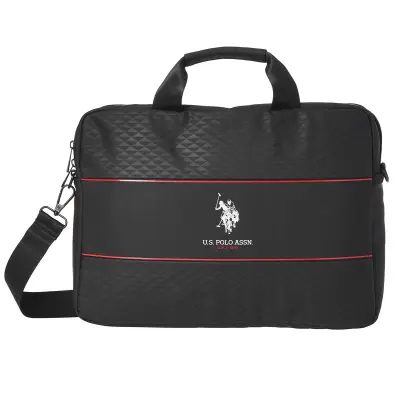 U.S Polo, 15'' Laptop Bag Middle Stripe Model, Črna