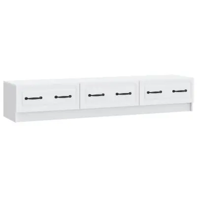 vidaXL TV omarica s predalom Bela 147 x 34,5 x 27 cm Inženirski les