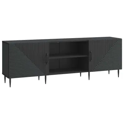 vidaXL TV omarica Črna 150 x 31 x 50 cm Inženirski les